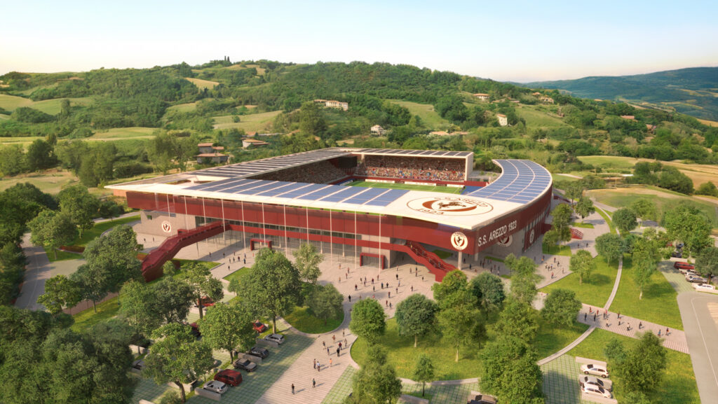 Il nuovo stadio di Arezzo rigenera un’ex periferia di provincia. Fayer: “Dal 2030 vivrà tutti i giorni, tutto l’anno. Il dialogo con l’amministrazione un vantaggio prezioso”