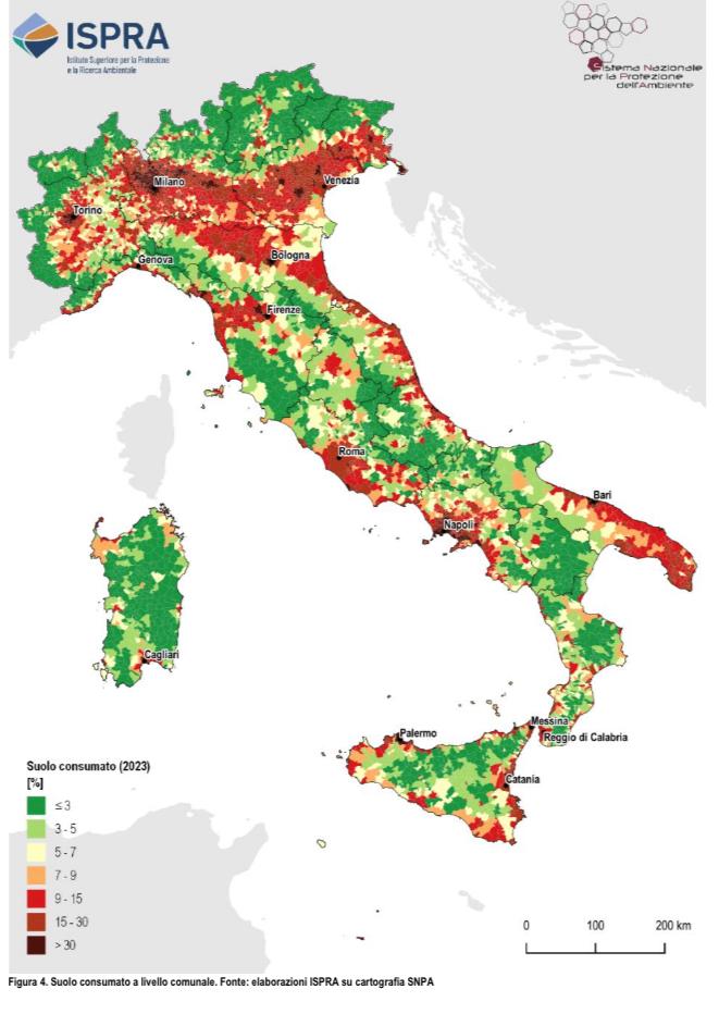 Il consumo del suolo non si ferma e COSTA all’Italia 400mln all’anno