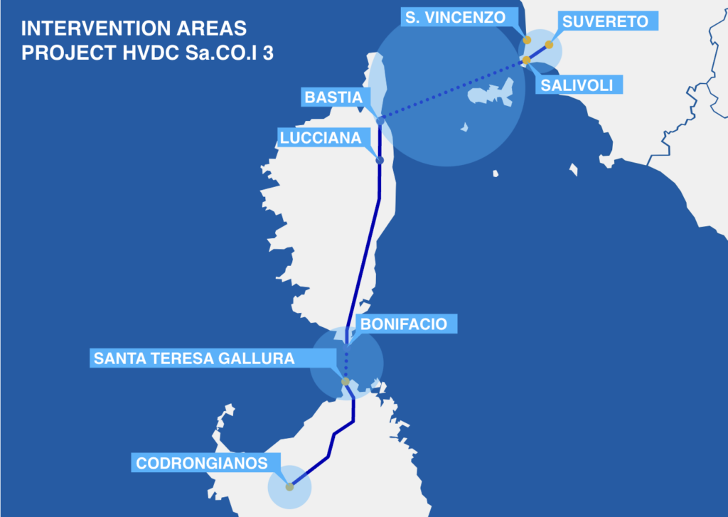 Terna POTENZIA l’interconnessione sottomarina tra Sardegna, Corsica e Toscana: ok a 200 milioni dal Consiglio Ue