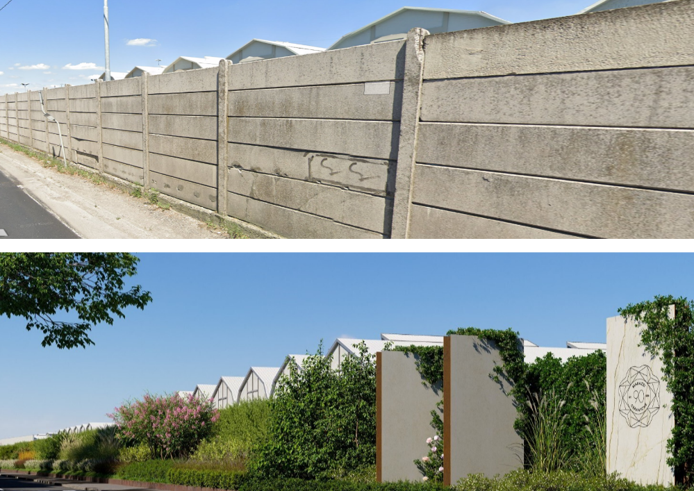 Il nuovo Parco Lineare Marazzi di Sassuolo TRASFORMA un muro di 850 metri in diaframma naturale vivente