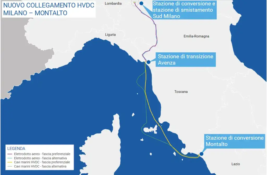 Interconnessione Milano-Montalto, arriva il bando di Terna da 46 milioni per la progettazione della survey marina preliminare e la caratterizzazione ambientale