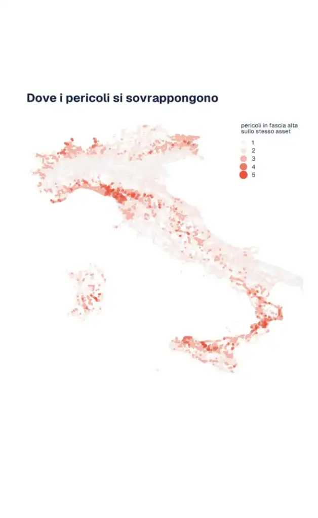 Reti e infrastrutture sempre più a rischio per frane, alluvioni e siccità: in Liguria, Calabria e Val d’Aosta l’allarme più alto